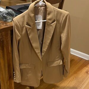Tan Blazer with Button Details